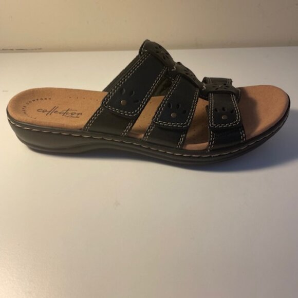 Clarks Womens Leisa Spring Leather Sandal Size 7 NEW - Picture 2 of 5
